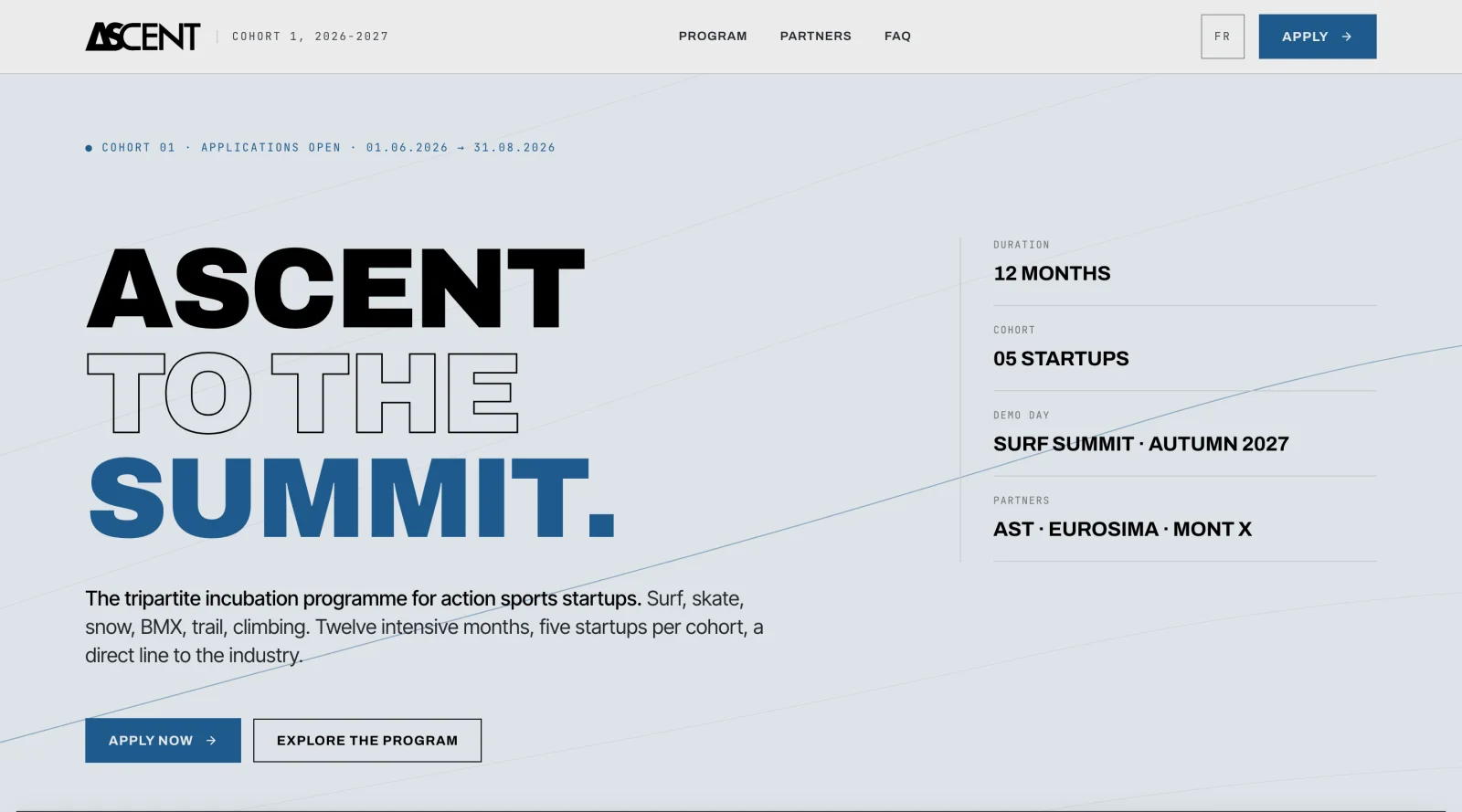 ASCENT website preview